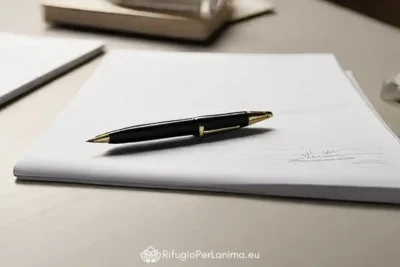 documenti firmati con una penna sopra