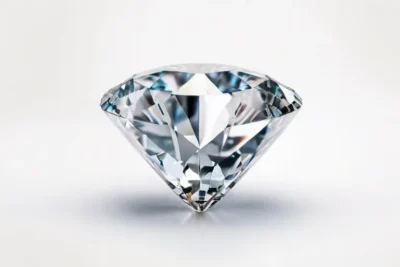 un bellissimo diamante su sfondo bianco
