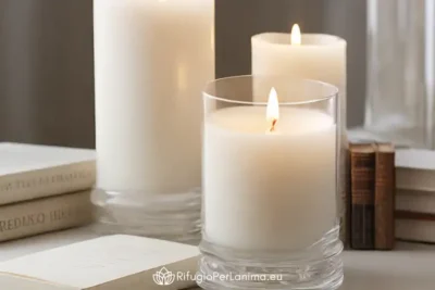 candele bianche accese